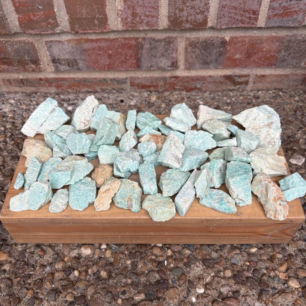 Lot of Natural Rough Amazonite Mineral, Amelia County Virginia 2 lbs 8oz Estate